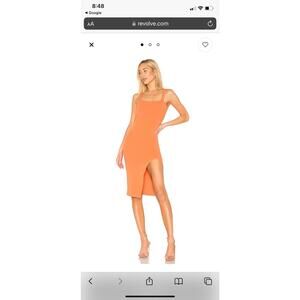 superdown Zoe Square Neck Dress in Orange